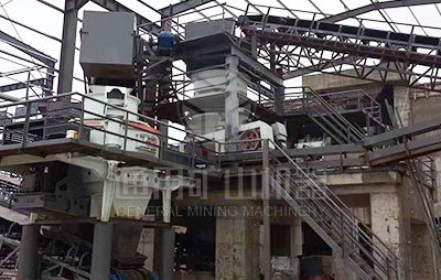 制砂生產(chǎn)線現(xiàn)場(chǎng)